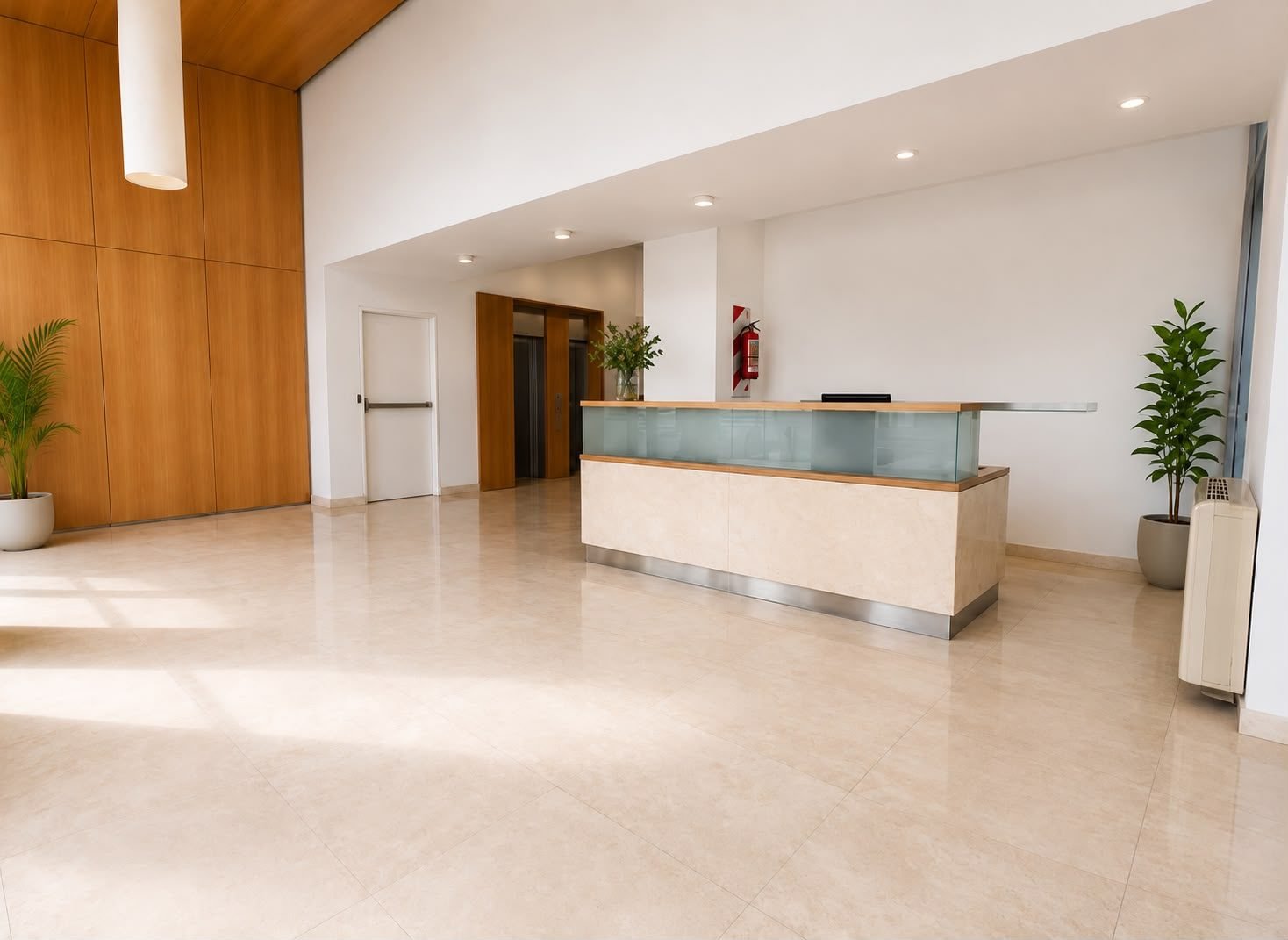 Hall de entrada con recepción